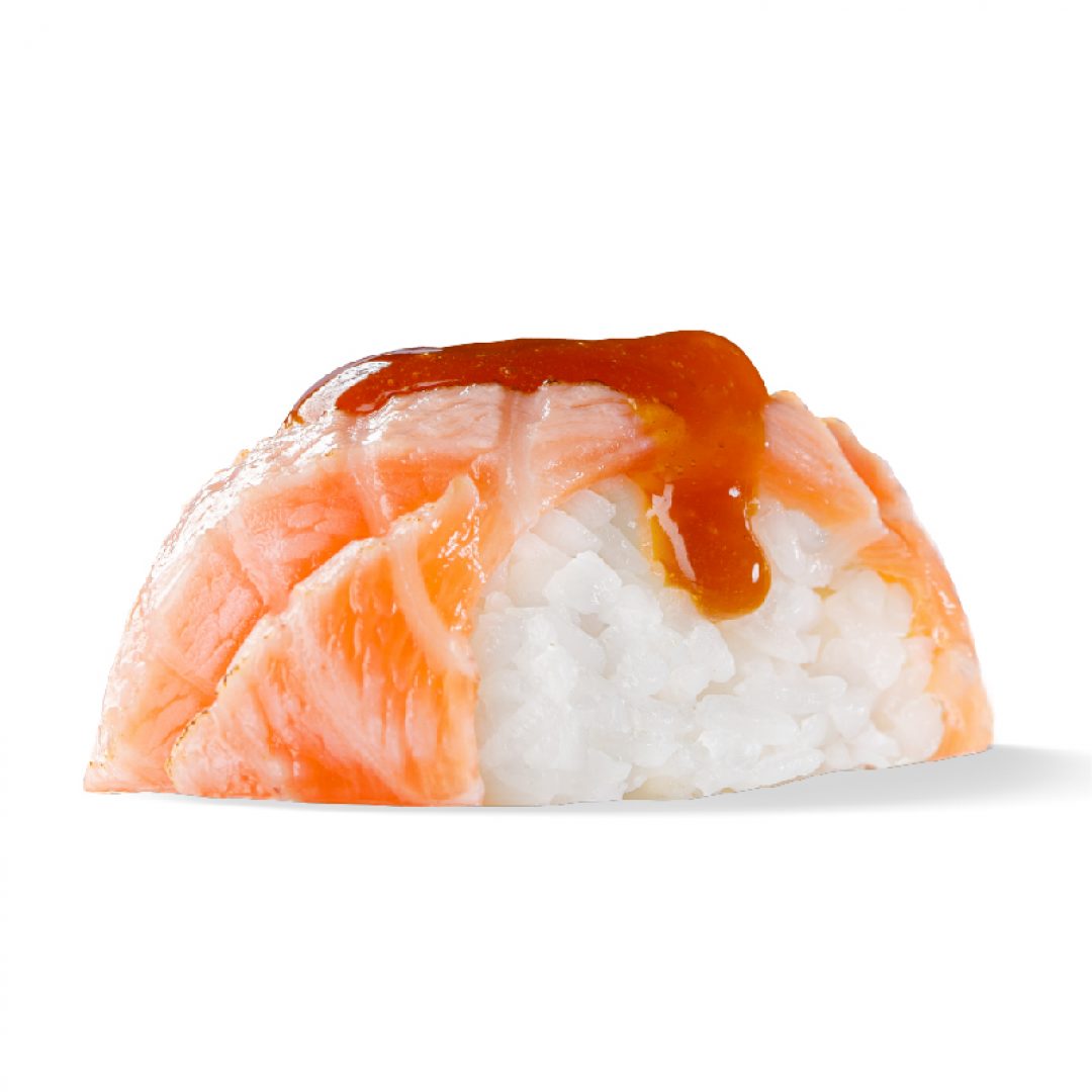 Нігірі з лососем абурі