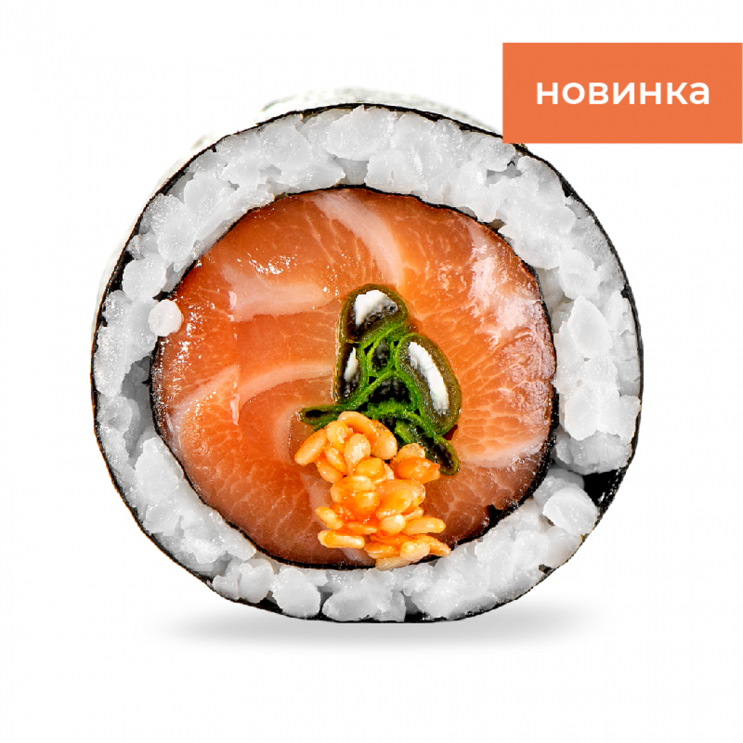 Мега макі з лососем та зеленою цибулею ЗИМА